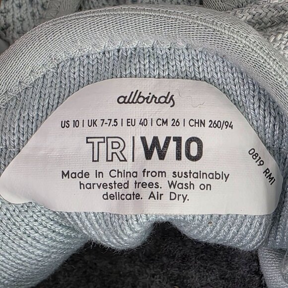 Womens Allbirds Tree Runners Teal Lightweight Sneakers Size W10 - Picture 2 of 7